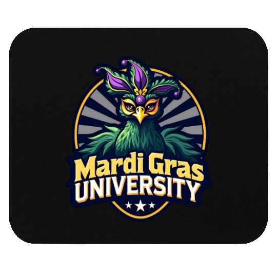 Mardi Gras University Peacock Women's Mardi Gramas Mouse Pads