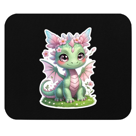 cute dragon (spring) Mouse Pads