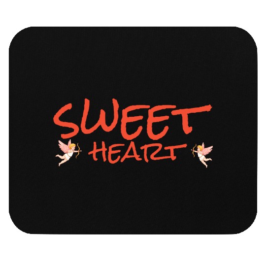 Whimsical Cupid Heart Illustration Mouse Pads