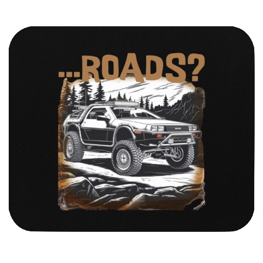 Off-road Delorean Mouse Pads