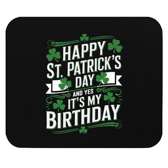 St. Patrick’s Day Birthday Cake Shamrock Men Women Mouse Pads