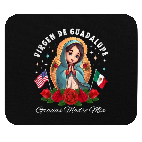 Our Lady of Guadalupe Gracias Madre Mia Mexico Mouse Pads