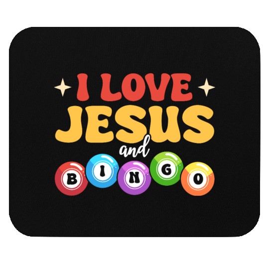 I Love Jesus and Bingo Mouse Pads