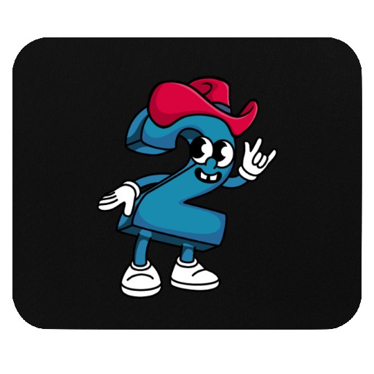 Number Two Cowboy Runner Up with Attitude Mouse Pads