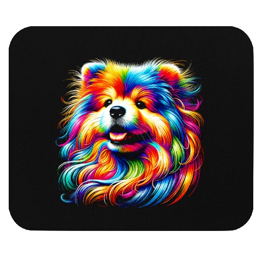 Rainbow Dog Painting: Unique & Eye-Catching Decor Mouse Pads