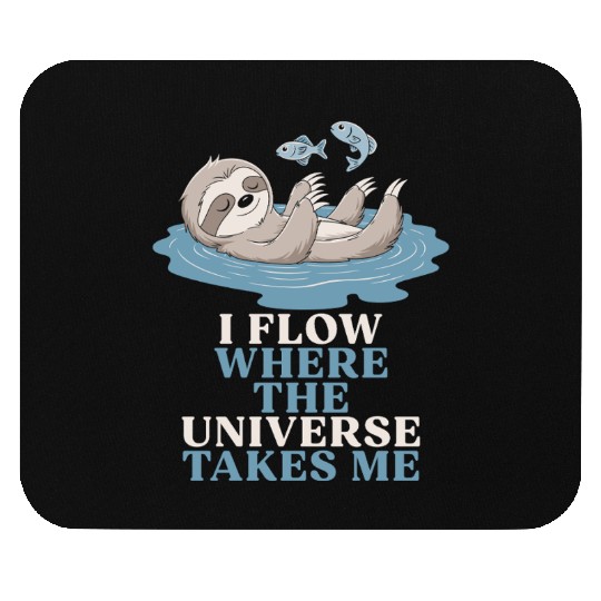Pisces Zodiac Sloth I Flow Where The Universe Mouse Pads