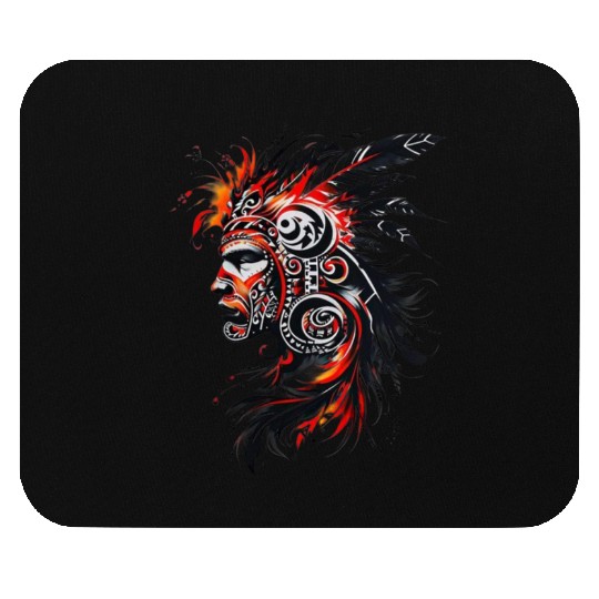 Tribal Fire Warrior Mouse Pads