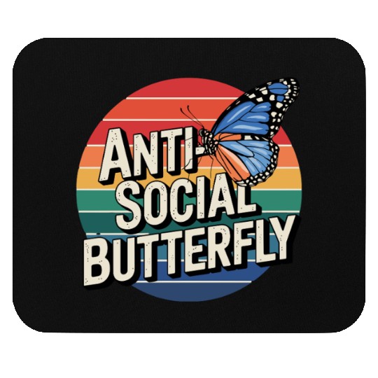 Butterfly No Talking Alone Left Alone Mouse Pads