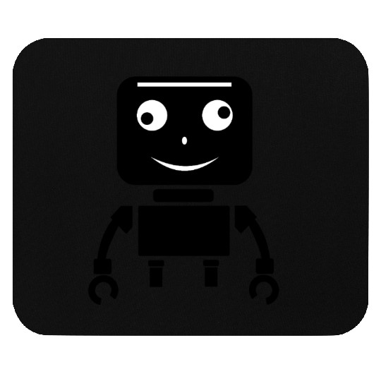 Cute Minimalist Robot Mouse Pads