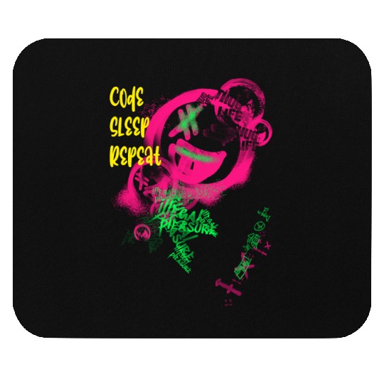 Code Sleep Repeat Programmer Mouse Pads