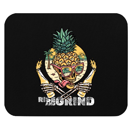 Rise and Grind – Tropical Skull Party Mouse Pads