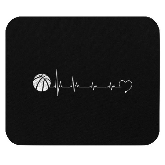 Heartbeat basketball love Mouse Pads