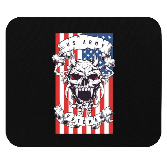 US Army Veteran Skull Mouse Pads