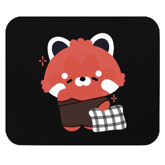 Sleepy Red Panda Mouse Pads