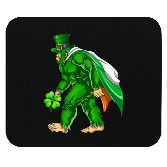 Vintage St Patricks Day Bigfoot Sasquatch Irish Mouse Pads