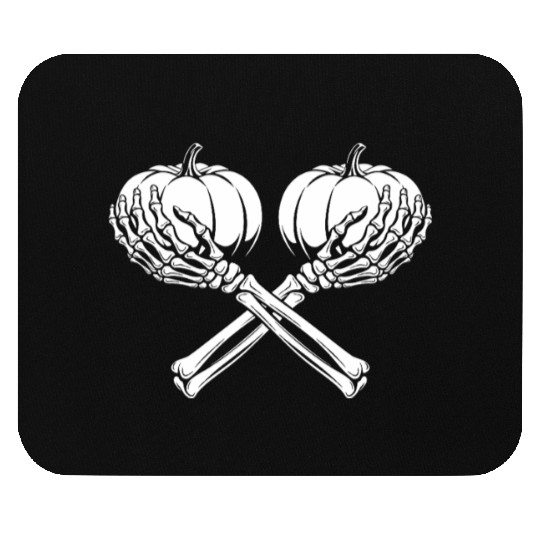 Pumpkin Skeleton Hands Halloween Vibes Mouse Pads