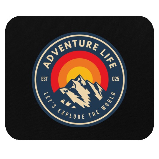 Adventure Life Mountain Motivational Quote Mouse Pads