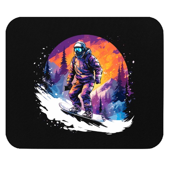 Snowboarding 80s Look Mouse Pads