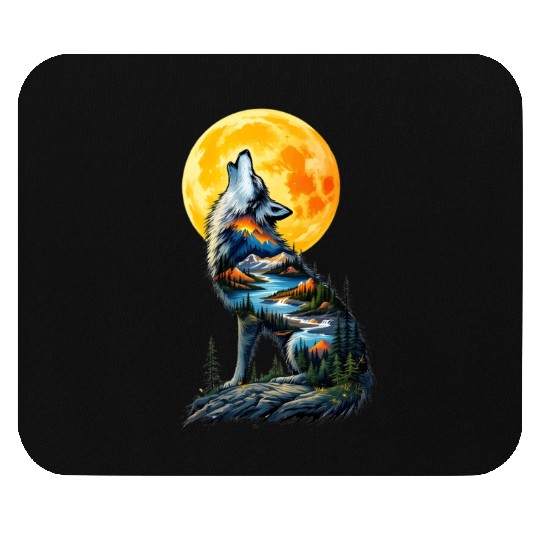 Howling Wolf Mouse Pads