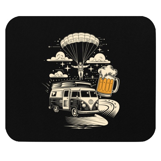 Skydive & Road Trip | Adventure & Freedom Mouse Pads