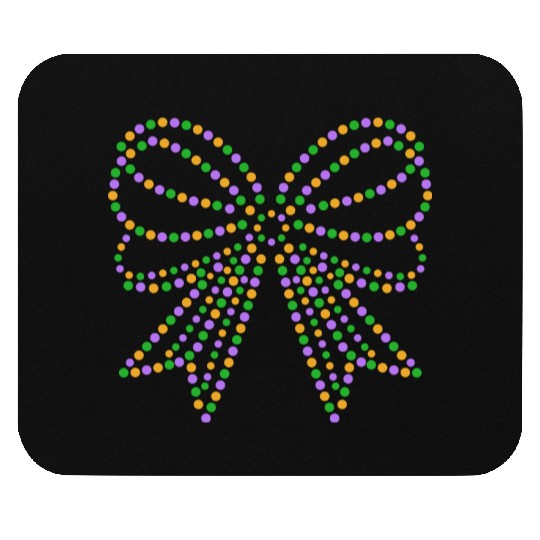 beads Coquette Bow Mardi Gras Festival Fleur Mouse Pads
