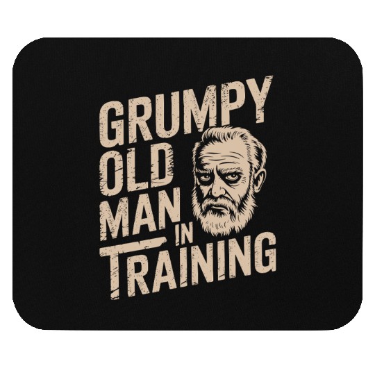 Grumpy Old Man Mouse Pads