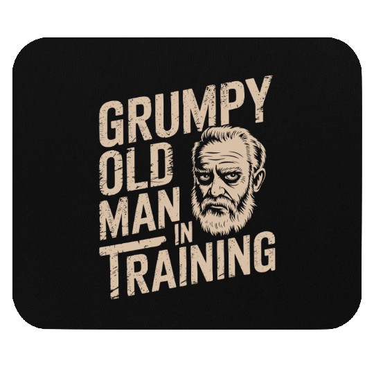 Grumpy Old Man Mouse Pads