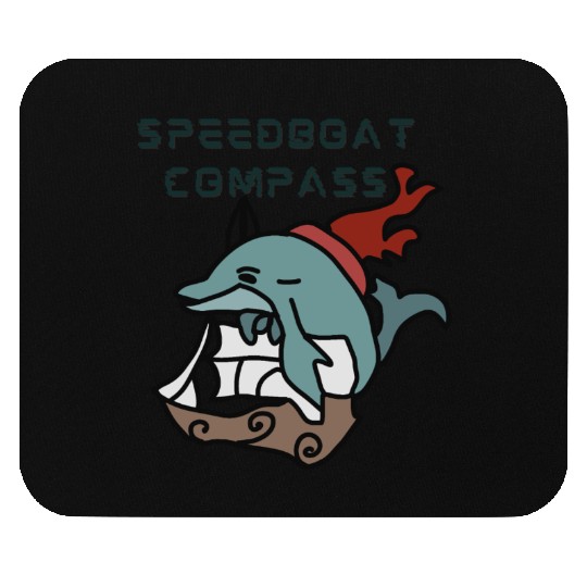 Minimalist Dolphin sailing fast and fun Mouse Pads
