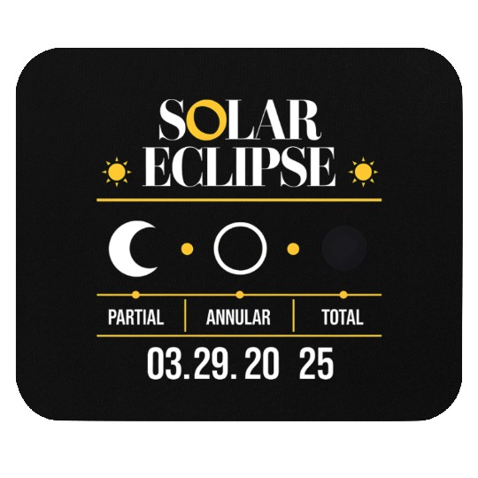 Partial Solar Eclipse 03 29 2025 - Solar Eclipse Mouse Pads