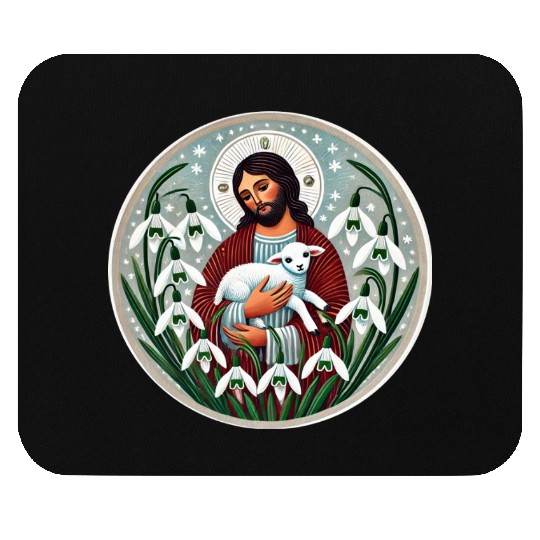 Spring Jesus Christ Mouse Pads