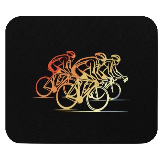 Vintage Cycling Drawing Mouse Pads