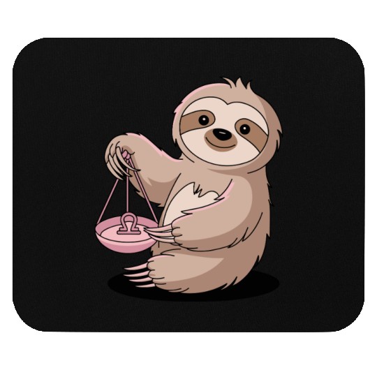 Charming Libra Zodiac Sloth With Balance Mouse Pads