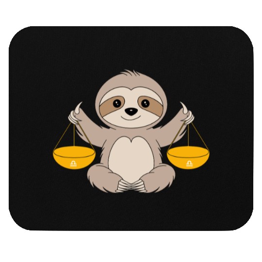Libra Zodiac Sloth Balancing Harmony Mouse Pads