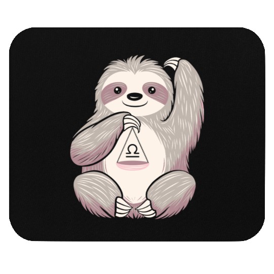 Libra Zodiac Sloth Balancing Symbol Charm Mouse Pads