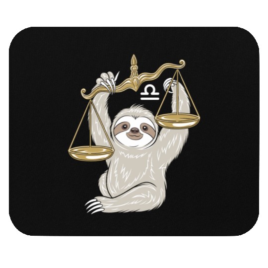 Charming Libra Zodiac Sloth Balancing Serenity Mouse Pads