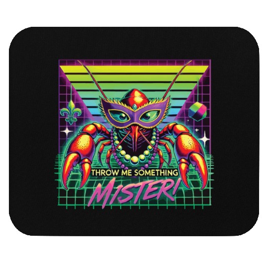 Mardi Gras Crawfish Throw Me Something Mister Mouse Pads