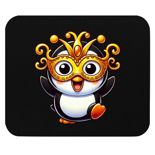 Mardi Gras Penguin Mask Carnival Costume Mouse Pads