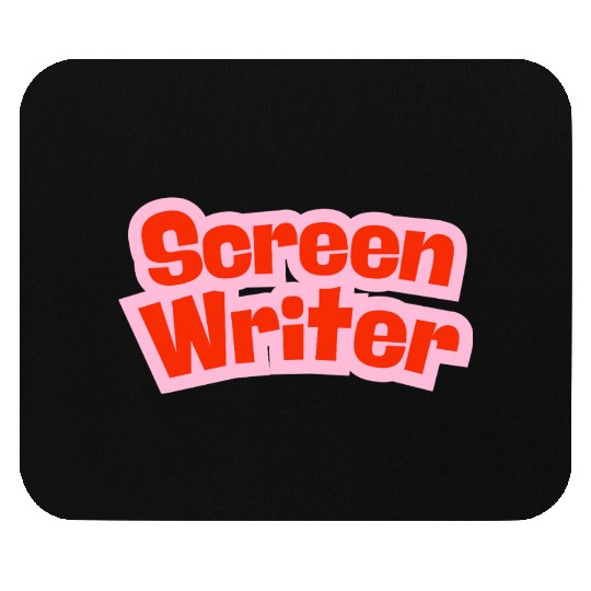 Screen Writer Red Text with Pink Border Mouse Pads