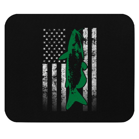 American Flag Fish Mouse Pads