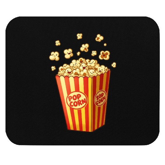 A popcorn box with little popcorn jumping out Mouse Pads