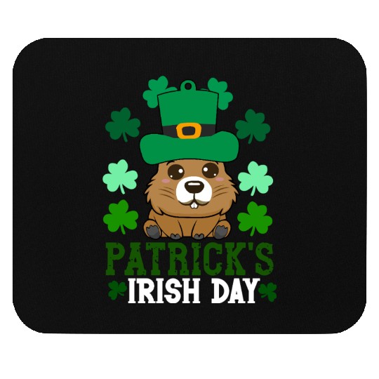 Patrick's day , irish day , capybara Mouse Pads