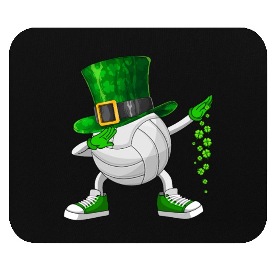 Funny Dabbing Shamrock Volleyball St Patrick's Day Mouse Pads