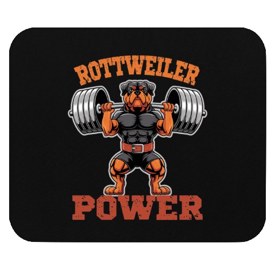 Rottweiler Power Weightlifting Dog Gym Strength Mouse Pads