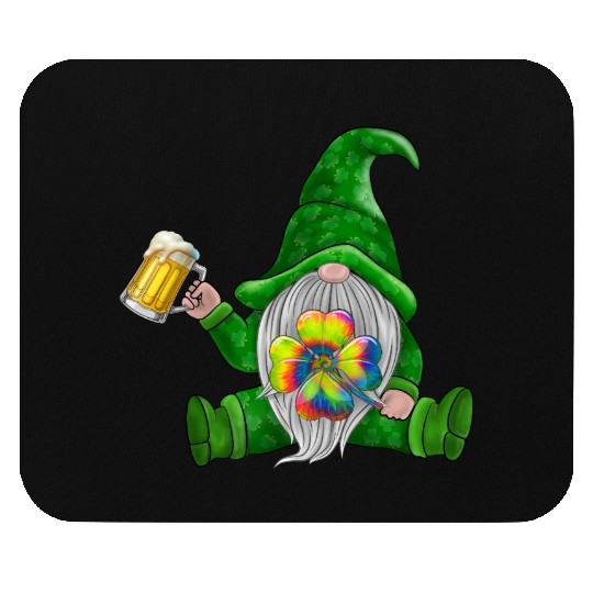 Irish Gnome Drink Beer Shamrock St Patricks Day Mouse Pads