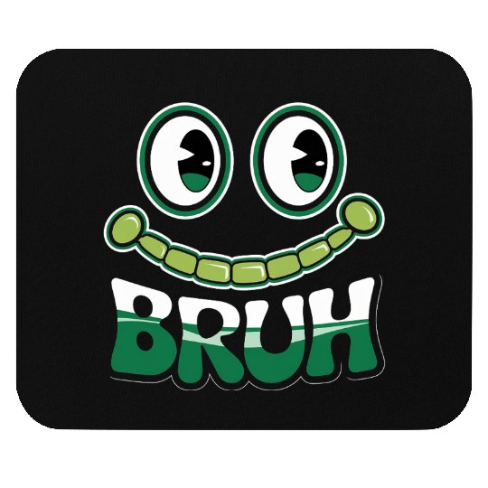 Green Aesthetic Face St. Paddy’s Day Bruh Mouse Pads