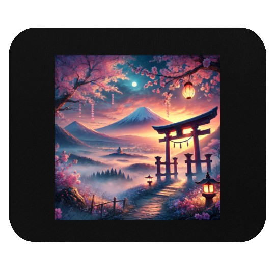 fuji sakura torii Mouse Pads