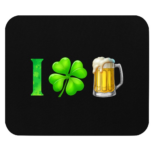 I Shamrock Beer Funny St Patrick's Day I Love Beer Mouse Pads