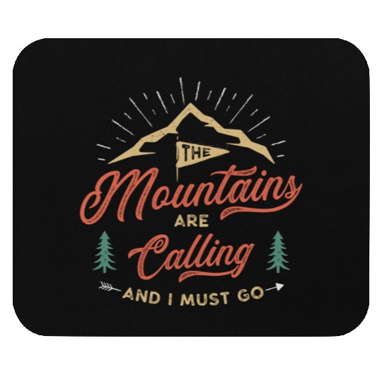The Mountains Are Calling Vintage Design Mouse Pads