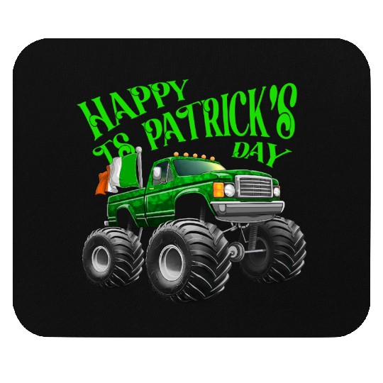 Happy St Patricks Day Toddler Lucky Monster Truck Mouse Pads