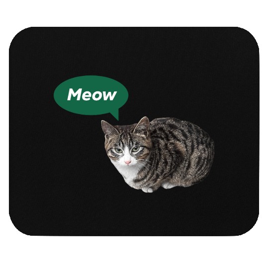 Meow, Cute Cat Design Mouse Pads